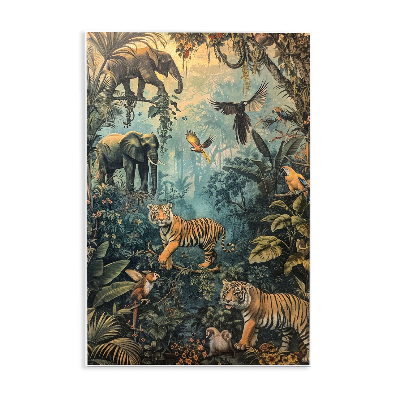 Stupell Industries Vintage Rainforest Jungle Wall Plaque Art Design by Franklyn Gregory
